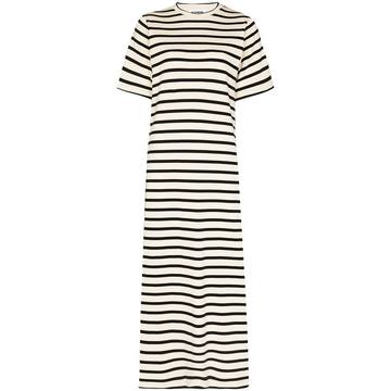 stripe-pattern T-shirt dress