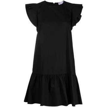 ruffle-trim shift dress