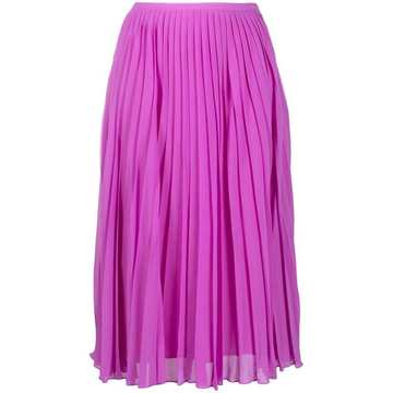 pleated midi skirt