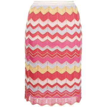 zigzag knitted skirt