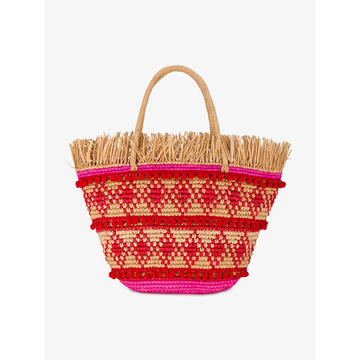 veva pom pom basket bag