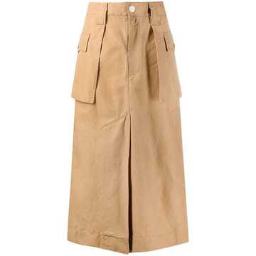 high-waisted A-line skirt