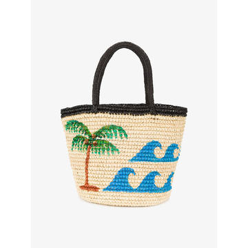 'vamos a la playa' woven bag