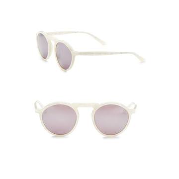 Letter, 49MM, Round Sunglasses