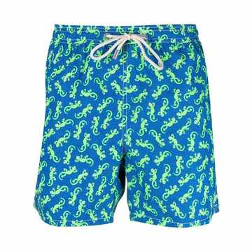 gecko-print swimming shorts