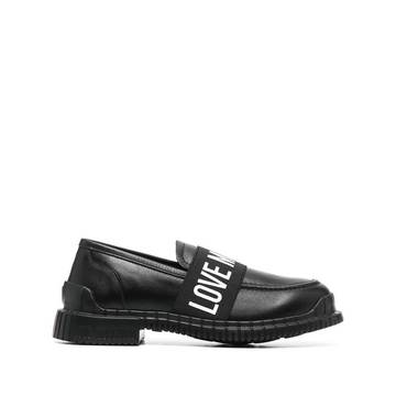 logo-print strap loafers