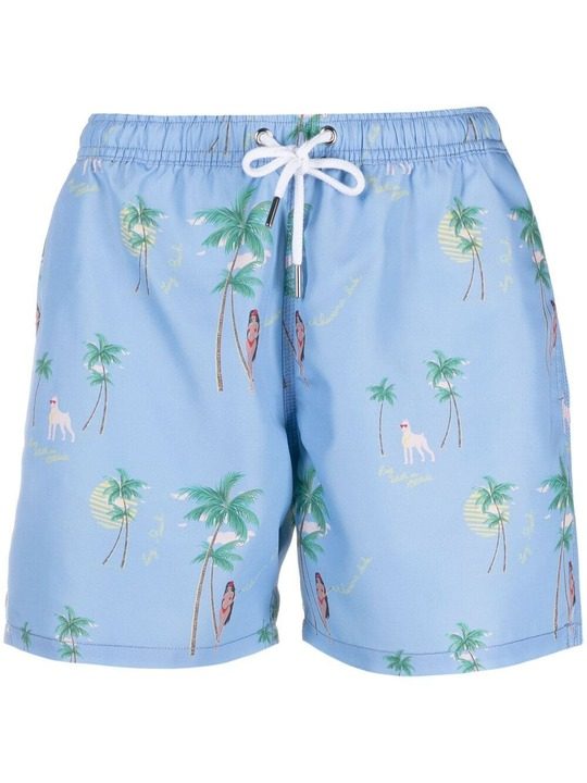 palm-print swim shorts展示图