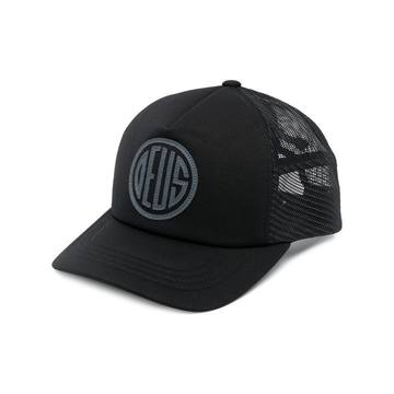 logo-embellished mesh-panelled cap