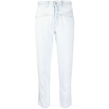 high-rise cropped jeans