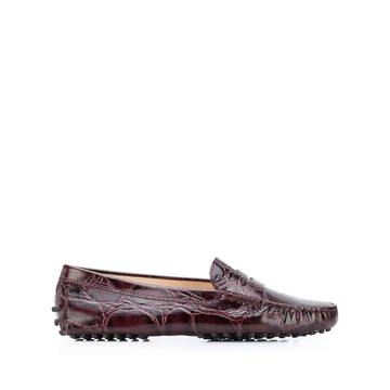 textured leather loafers