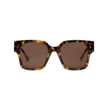 tortoiseshell square-frame sunglasses