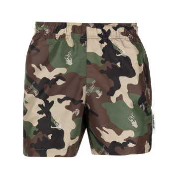 camouflage-print swim shorts