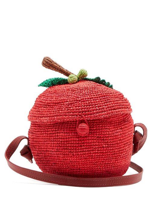 Apple toquilla-straw cross-body bag展示图