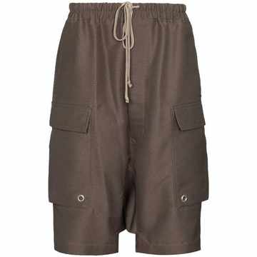 dropped crotch cargo shorts