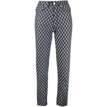 organic cotton checked jeans