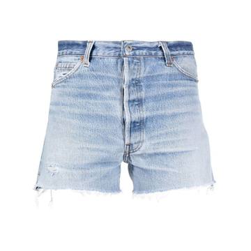 Levis raw-cut denim shorts