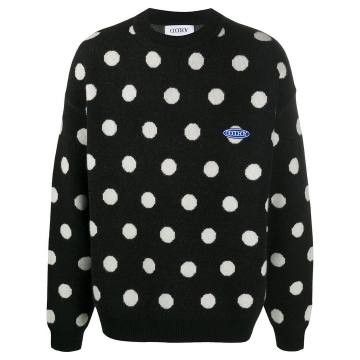 oversize polka dot jumper