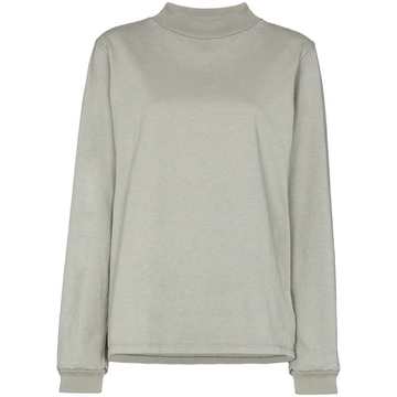 high-neck sweatshirt