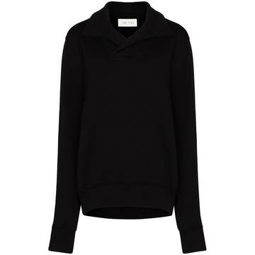 shawl collar sweatshirt