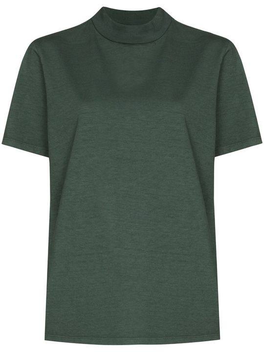 Mock neck cotton T-shirt展示图