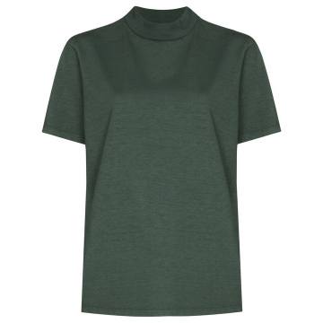 Mock neck cotton T-shirt