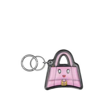 Hourglass mirror keyring