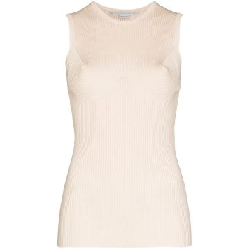 ribbed-knit bustier top