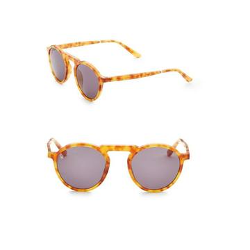 Letter, 53MM, Round Sunglasses