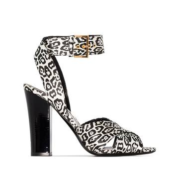 leopard print 105mm sandals