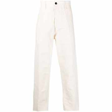 straight-leg linen trousers