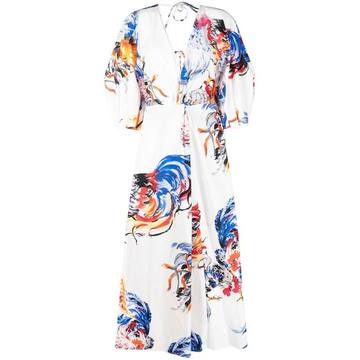 illustration-style print dress