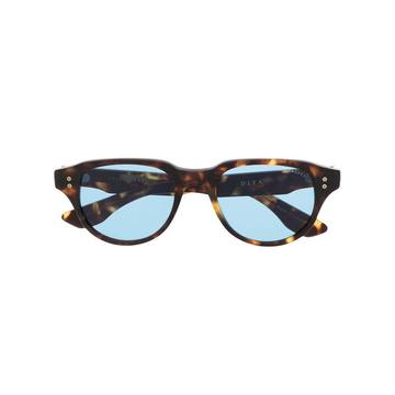 tortoiseshell-effect round-frame sunglasses