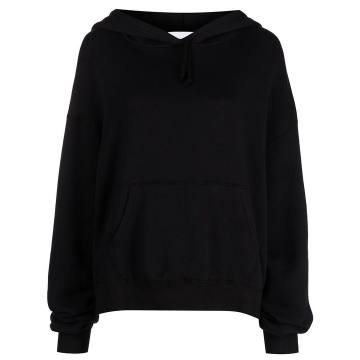 oversize crop fleece hoodie