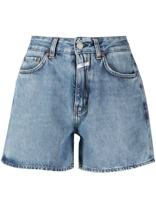 high-waist denim shorts展示图