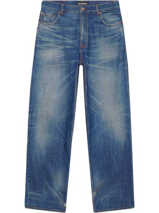 wide-leg organic denim jeans展示图