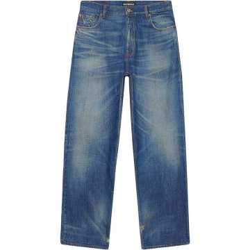 wide-leg organic denim jeans