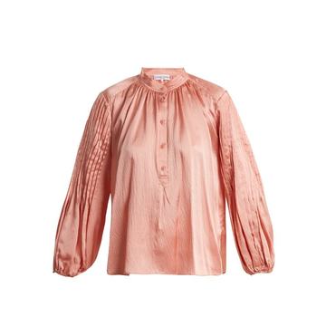 Bravo hammered-silk top