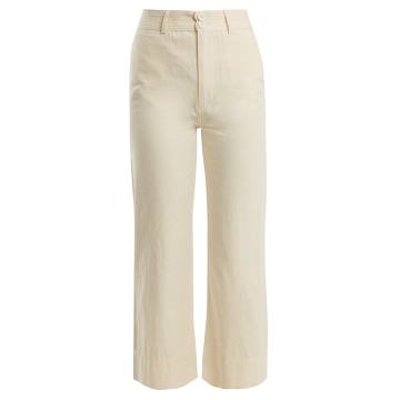 Merida wide-leg cotton trousers
