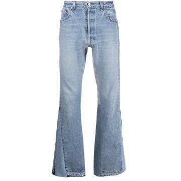 light wash straight-leg jeans