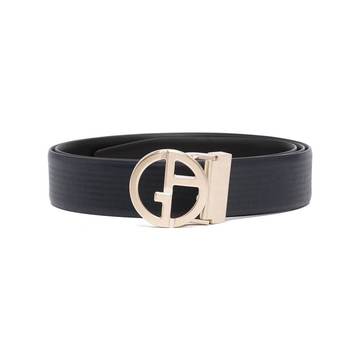 logo-buckle leather belt