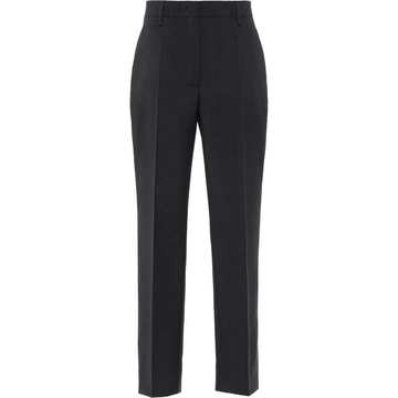 straight-leg wool trousers