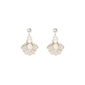 crystal cascade drop earrings