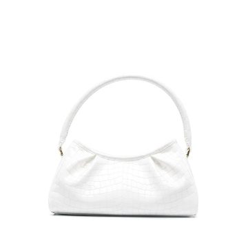 Dimple croc-effect bag