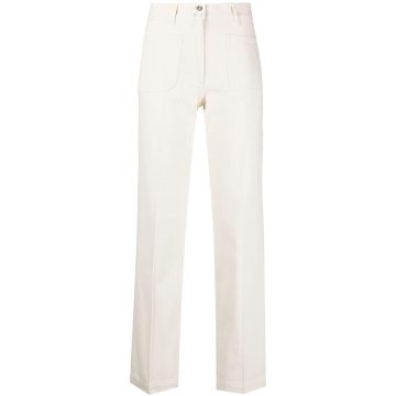patch-pocket straight trousers