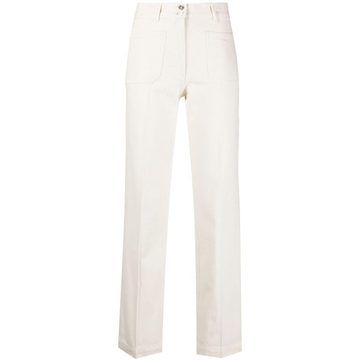 patch-pocket straight trousers