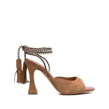 tied ankle sandals