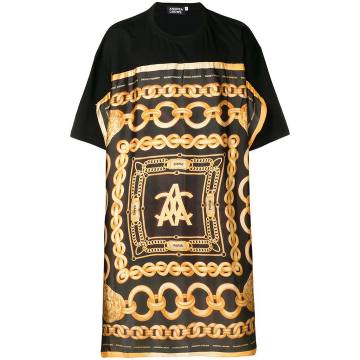 chain patterned long T-shirt