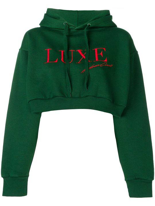 Luxe Signature cropped hoodie展示图