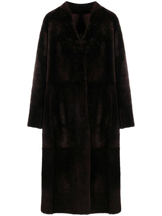 shearling tie waist coat展示图