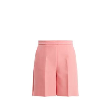 High-rise crepe shorts